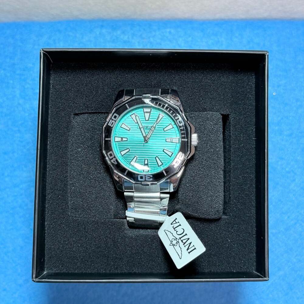 Invicta Meridian 46MM Diver Watch Blue Dial, Silver Stainless Steel